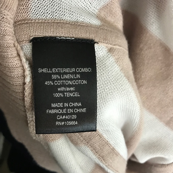 LAMB Yarn Dyed Linen Blend Stripe Twisted Drape - Picture 6 of 6