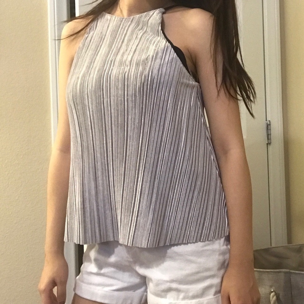 Grey high neck cami top urbun outfitters