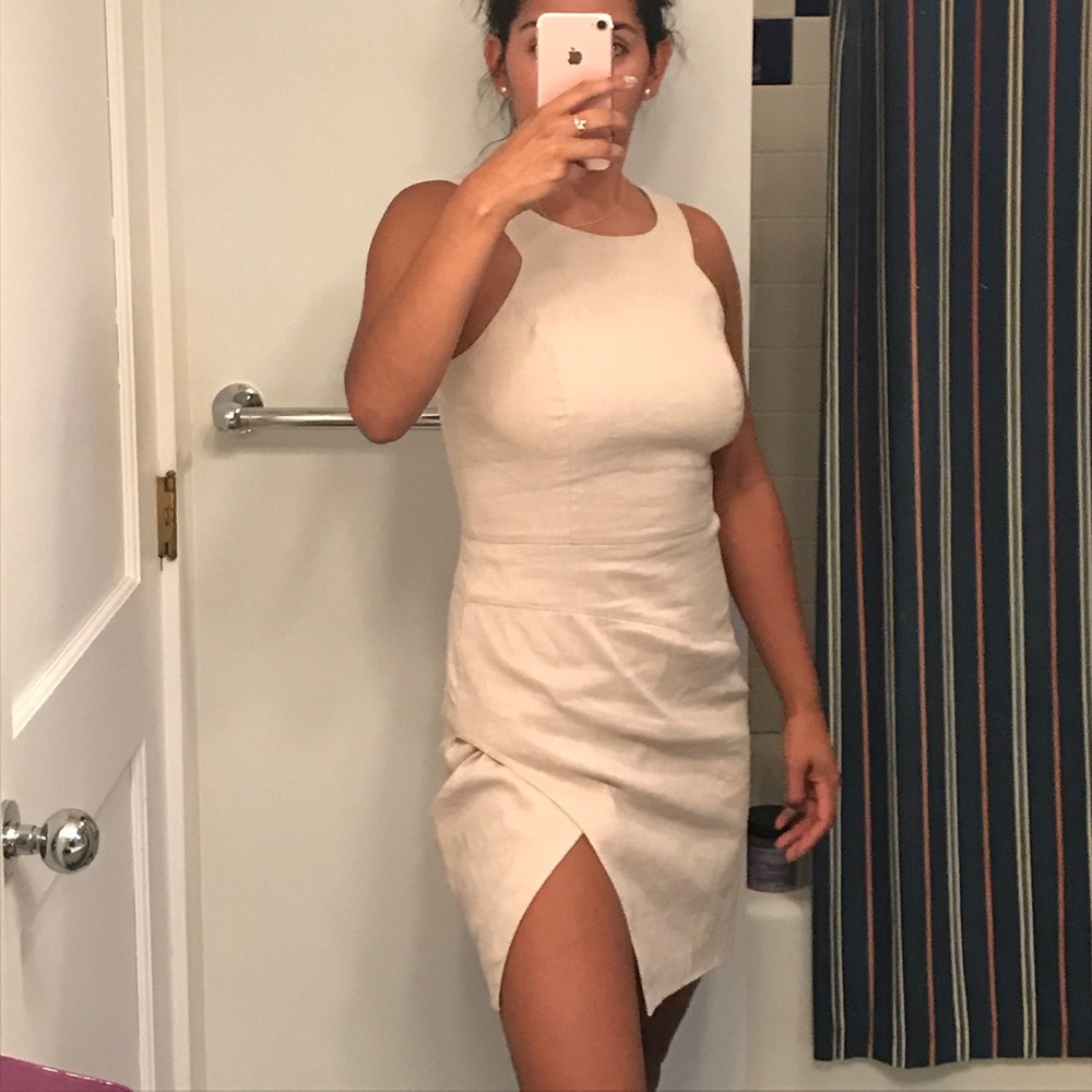 BEBE - cocktail dress. Super Cute ! Sz8 beige