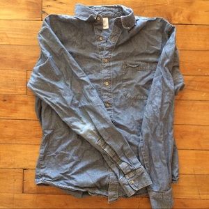 American Apparel Men's Chambray Jean Oxford Shirt