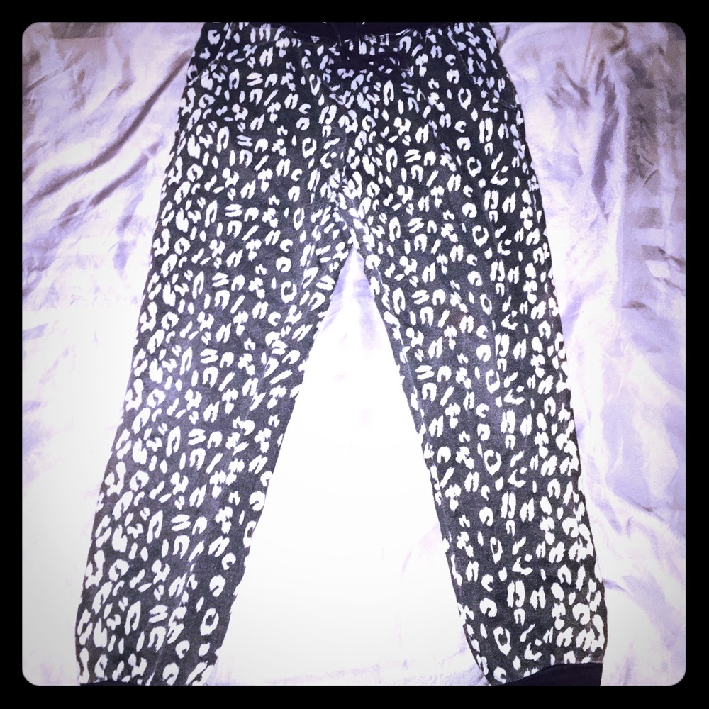 Animal print joggers