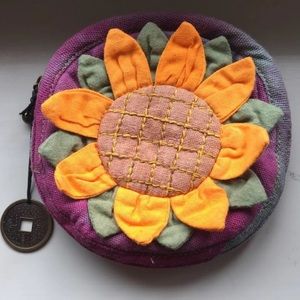 100% Handmade Sunflower Coin Purse