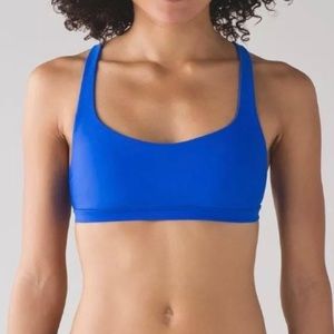 Lululemon game day top sports bra cerulean blue 8