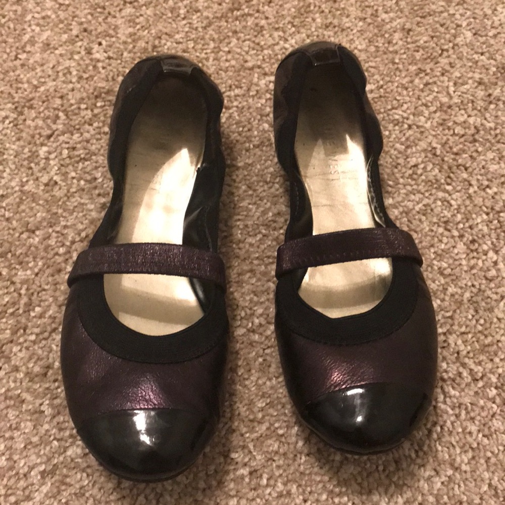 Metallic Mary Jane flat