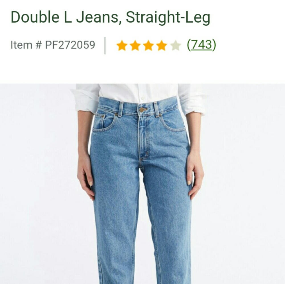 Llbean Blue jeans size 14