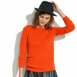 Madewell orange gamine sweater