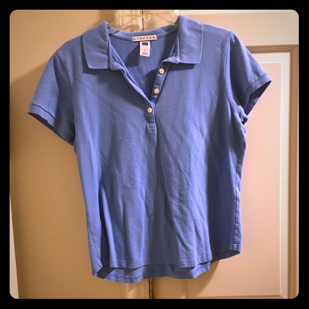 GAP Sz L Polo shirt in light blue