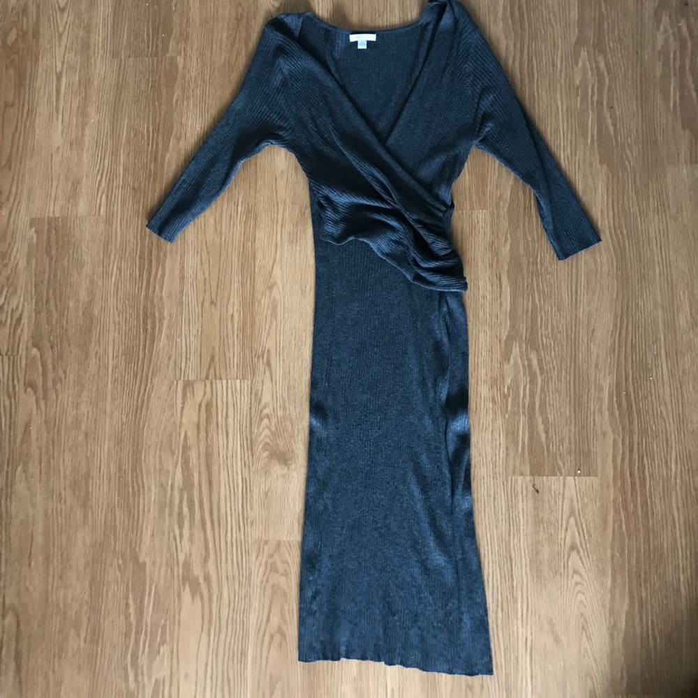 New York & Company Sweater Wrap Dress