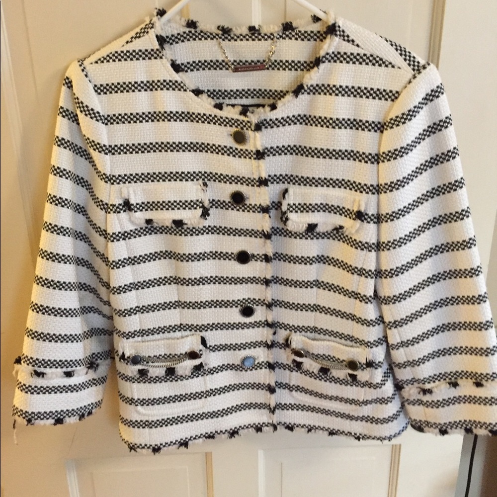 White House Black Market Tweed Style Blazer - 10