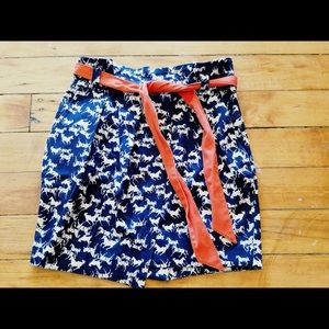 High Wasited Horse Rider Patterned H&M Skirt
