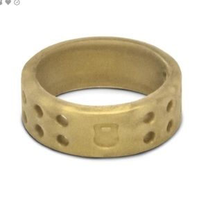 Qalo Wedding Band - Gold Perforated Silicone Band