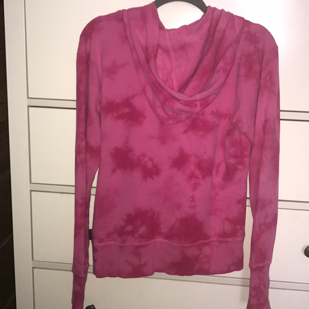 Pink tie dye zip up