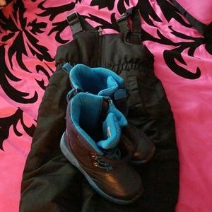 ......Kids snowsuit and boots .....