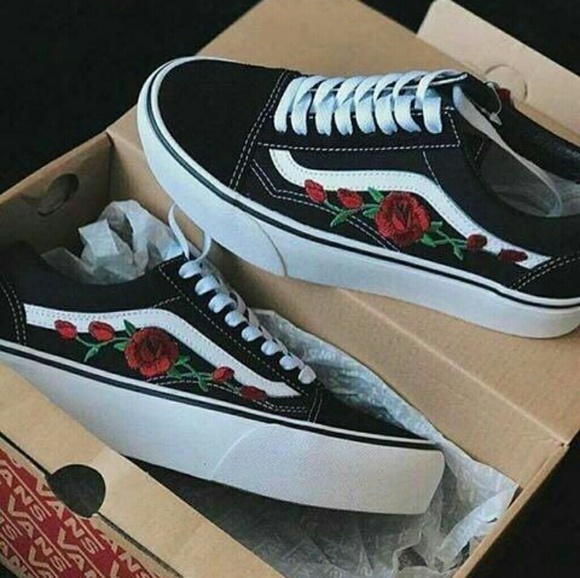 custom rose vans custom rose vans