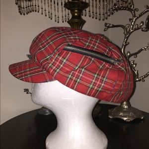 Plaid sailor hat