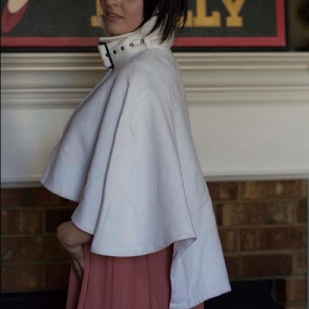 NEW Winter White Cape Poncho
