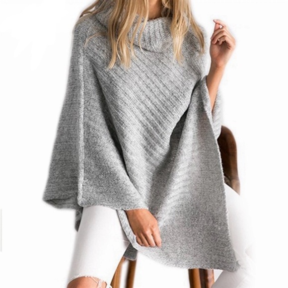 Sweaters - NWT Funky asymmetrical cotton blend poncho