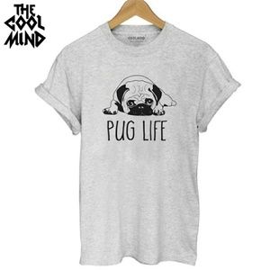 Grey pug life tshirt