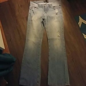 Lucky brand bootcut ripped jeans