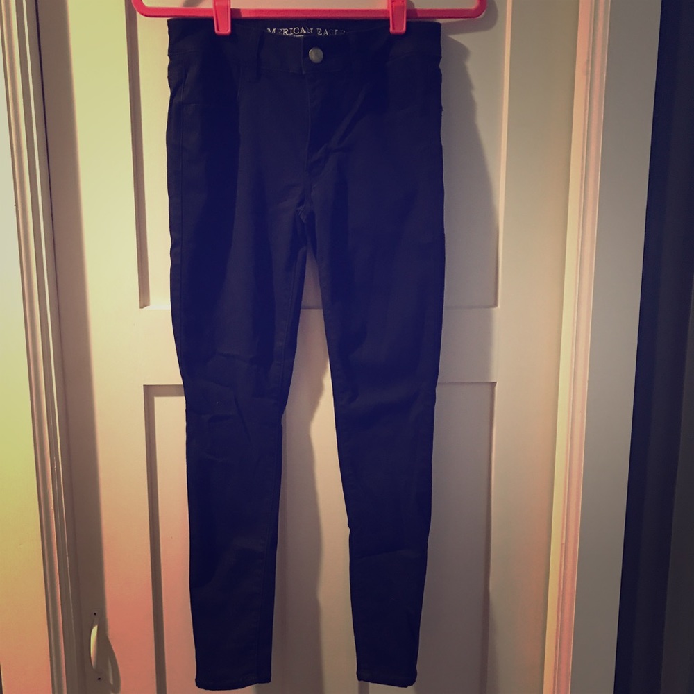 TRADED- Black American eagle jeggings!!
