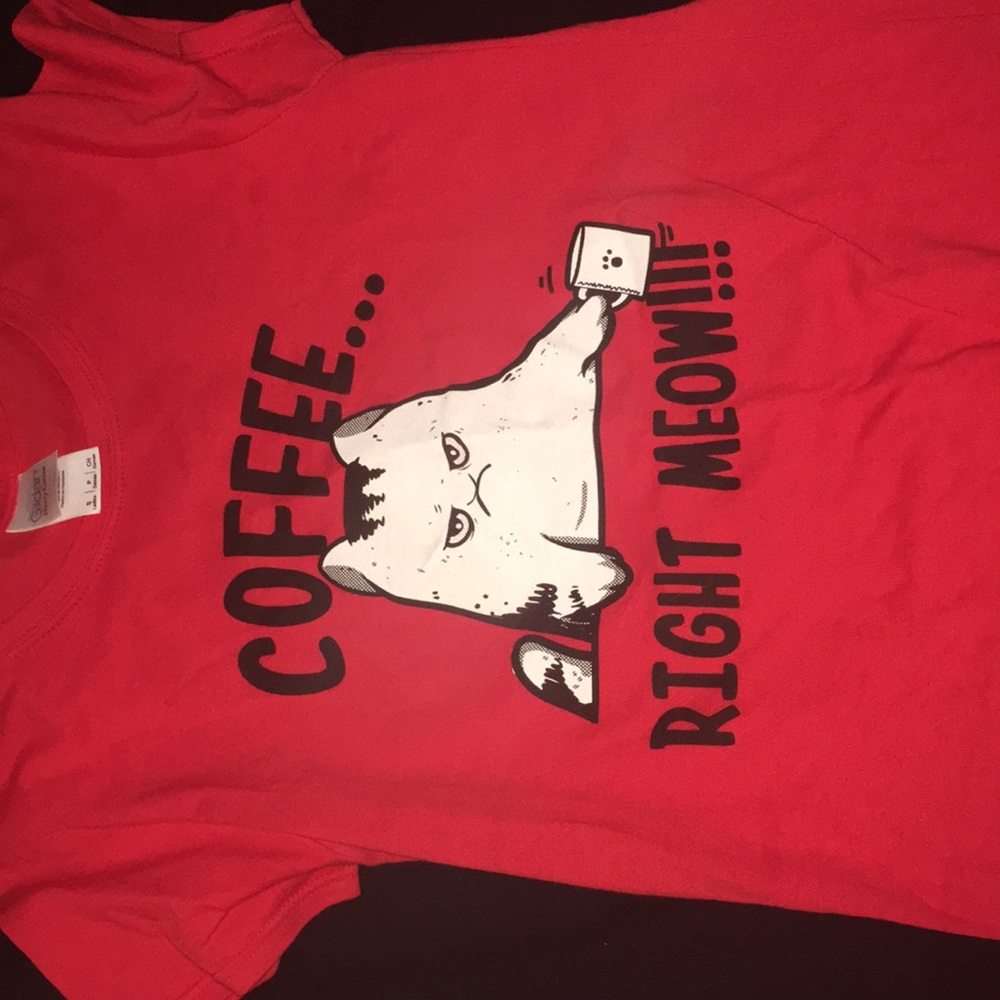 Coffee right meow shirt