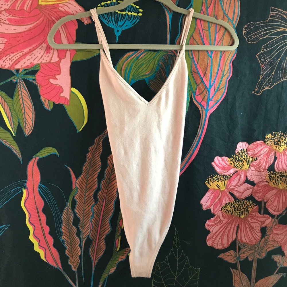 Pink bodysuit tank