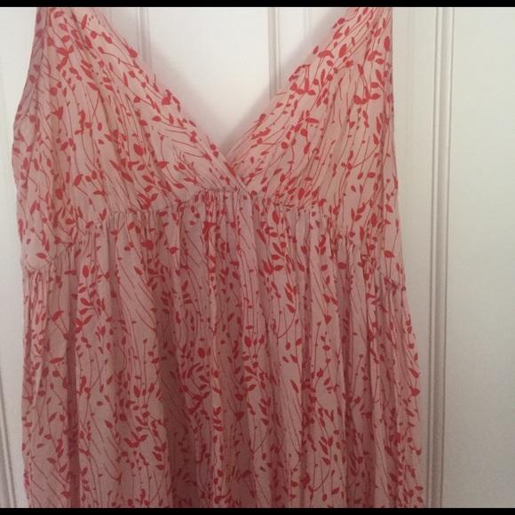 Casual, relaxed orange and cream maxi dress - Picture 1 of 6