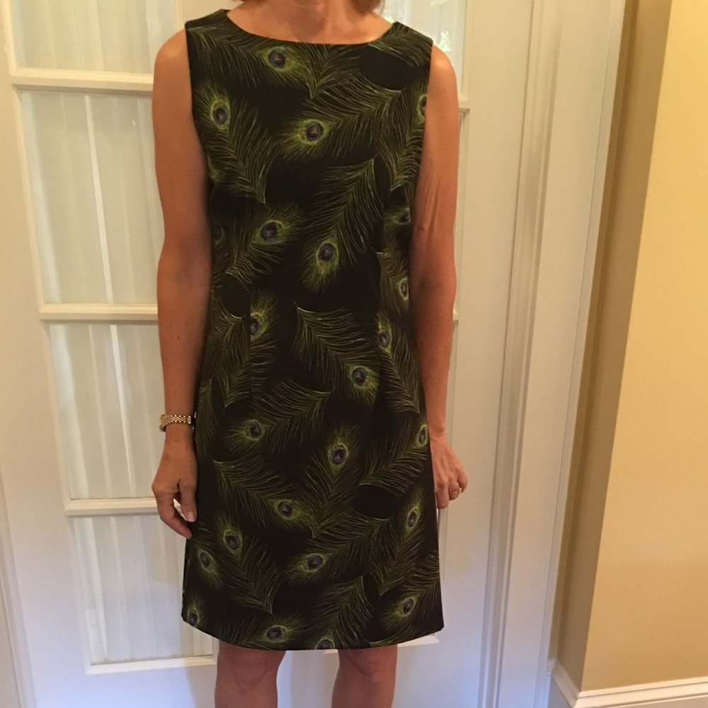 Peacock cocktail dress
