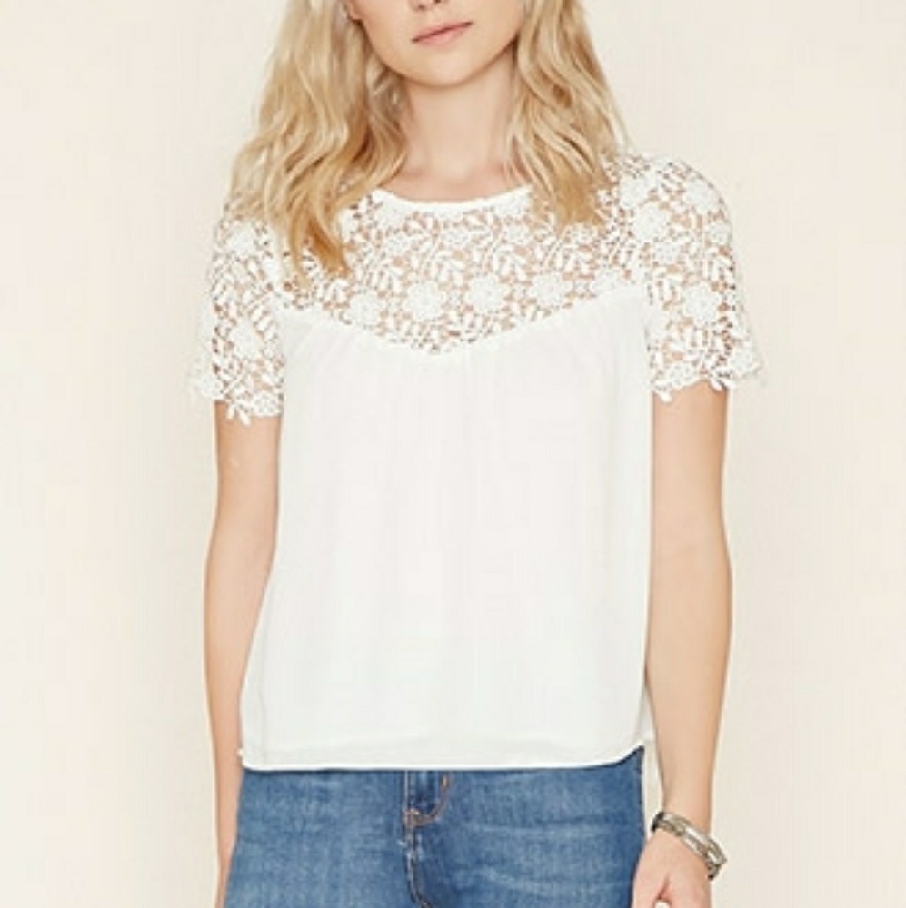 Forever21 shirt lace shoulder.
