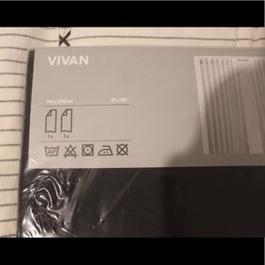 IKEA Vivan Black Curtains - 2 Panels