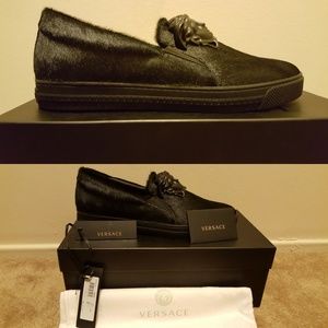 Pony Hair Versace Palazzo Slip-On Sneaker