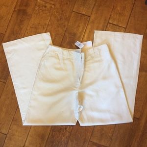 Ann Taylor Loft Silk and Linen Cream Pants - 14