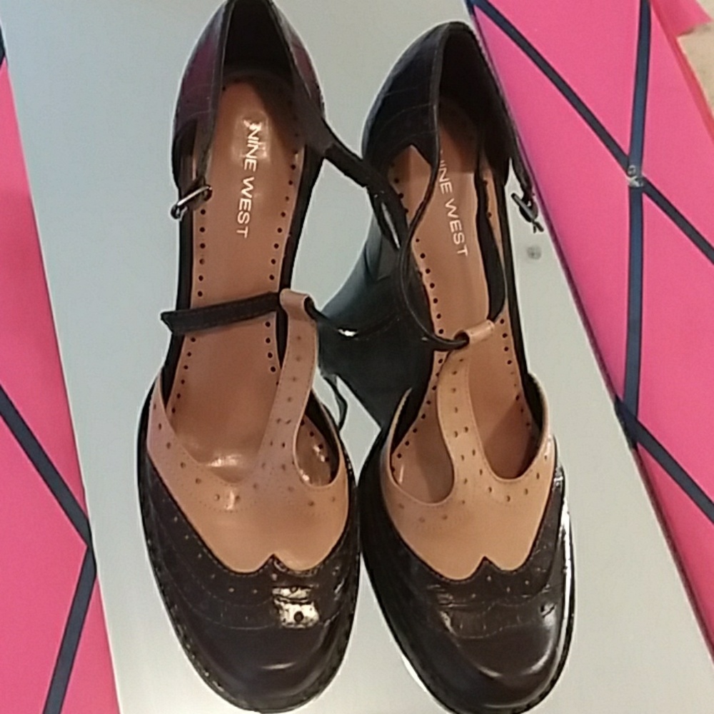 Vintage Nine West block heel