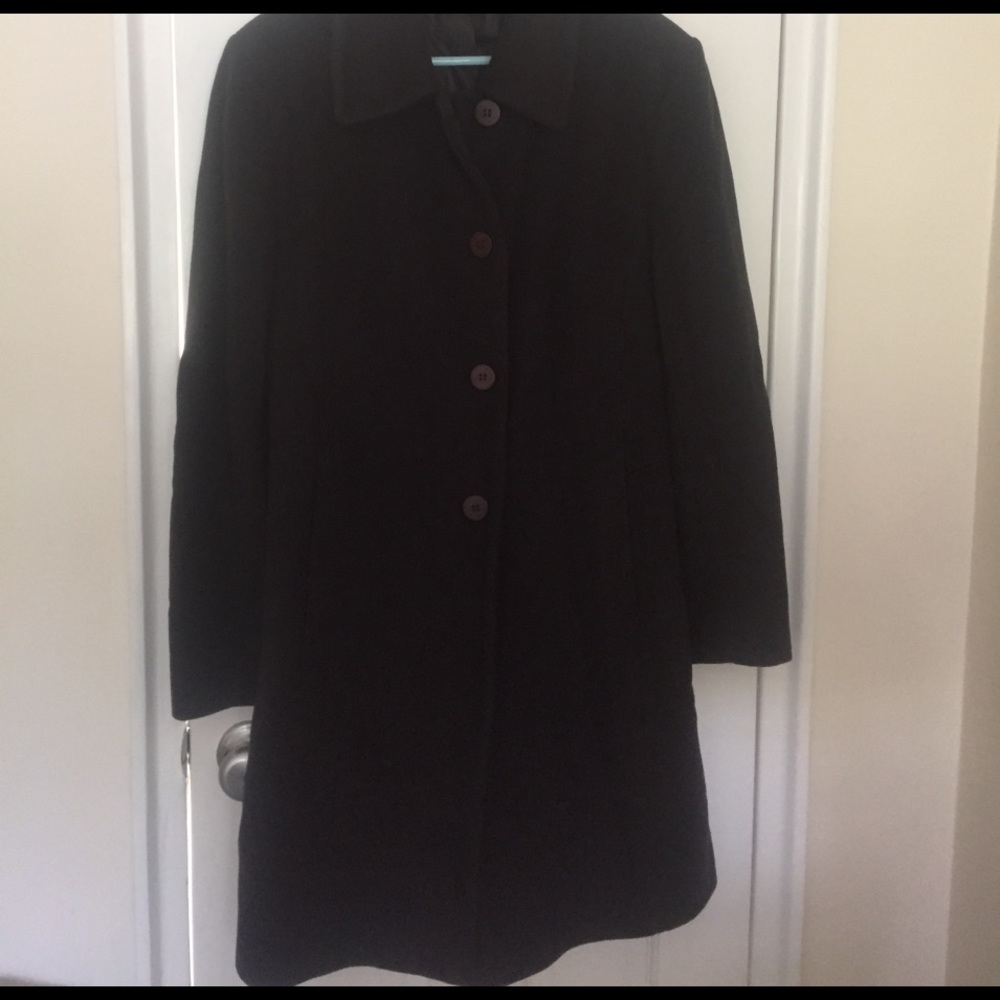 Dark chocolate brown peacoat