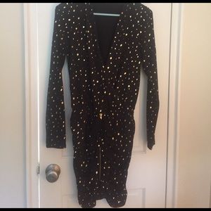 Black and gold party dress
