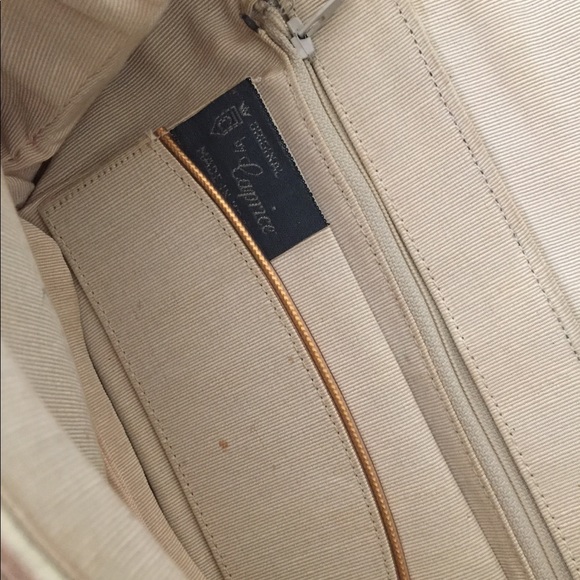 Vintage Cream Snakeskin Embossed Clutch Crossbody - Picture 7 of 8