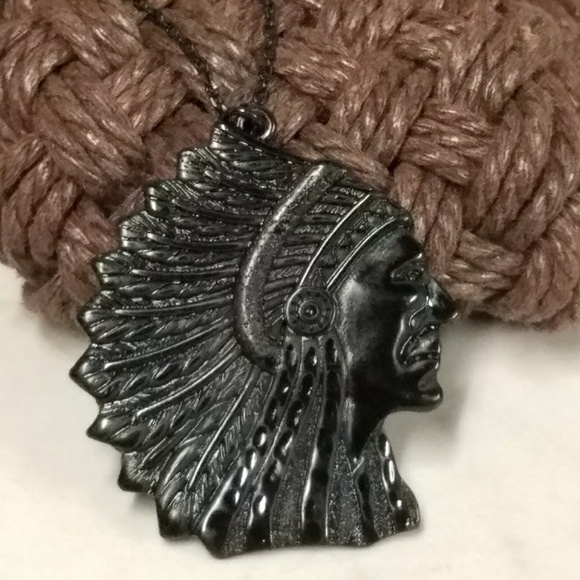 Jesi's Fashionz Jewelry - 🆕"Chief" Black Metal Pendant
