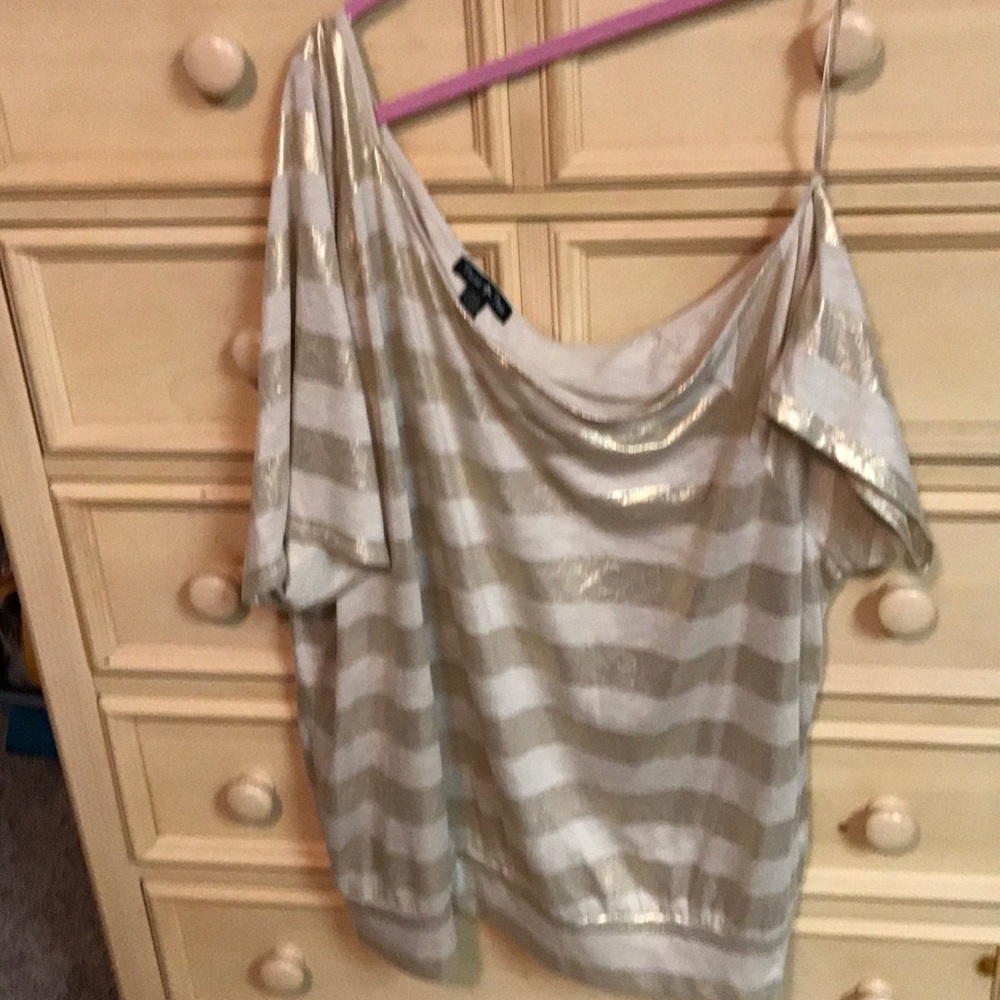 Torrid gold striped slouch tee