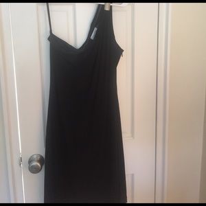 Black one shoulder dress