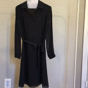 Dress- black with little white print- size 4P