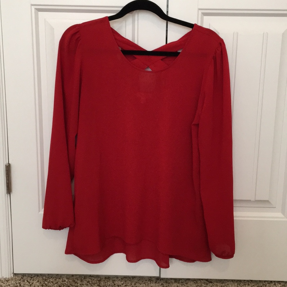 Red blouse