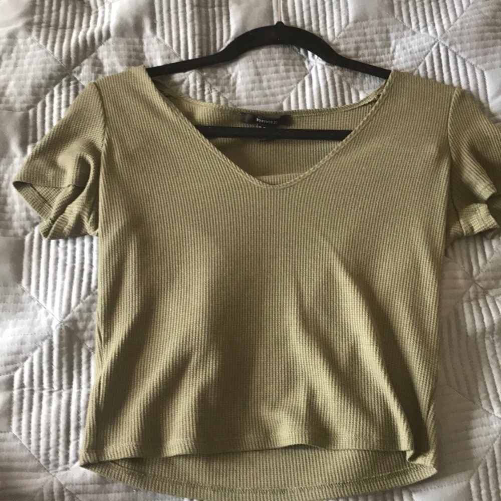 Olive crop top from forever 21