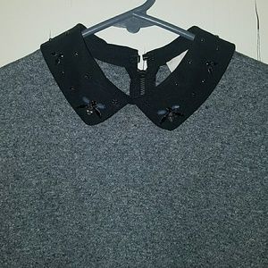 Gray cotton t-shirt dress