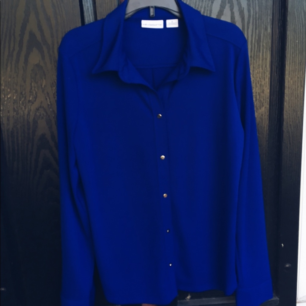 Royal Blue Button Up