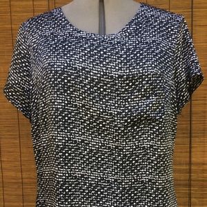 Black and White Worthington Blouse