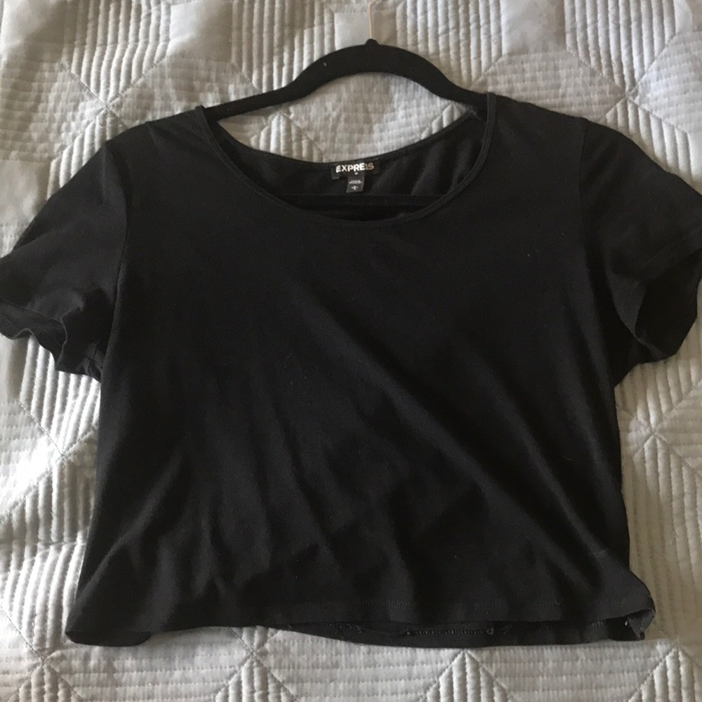 Black crop top from express