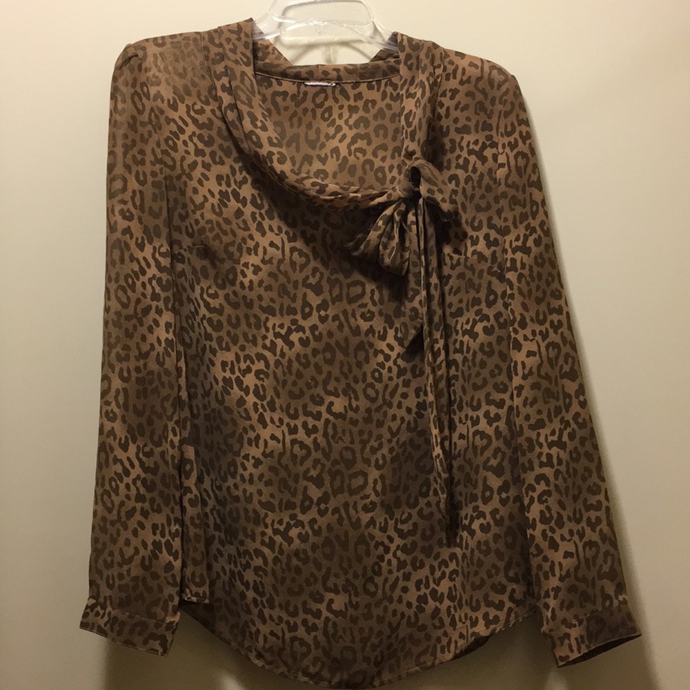 Cheetah top with Tie