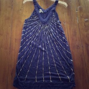 Delia's Dress- navy and gold