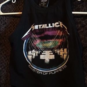 Metallica Master of Puppets racerback crop top