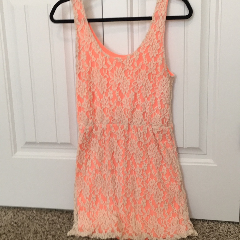 Lace coral dress